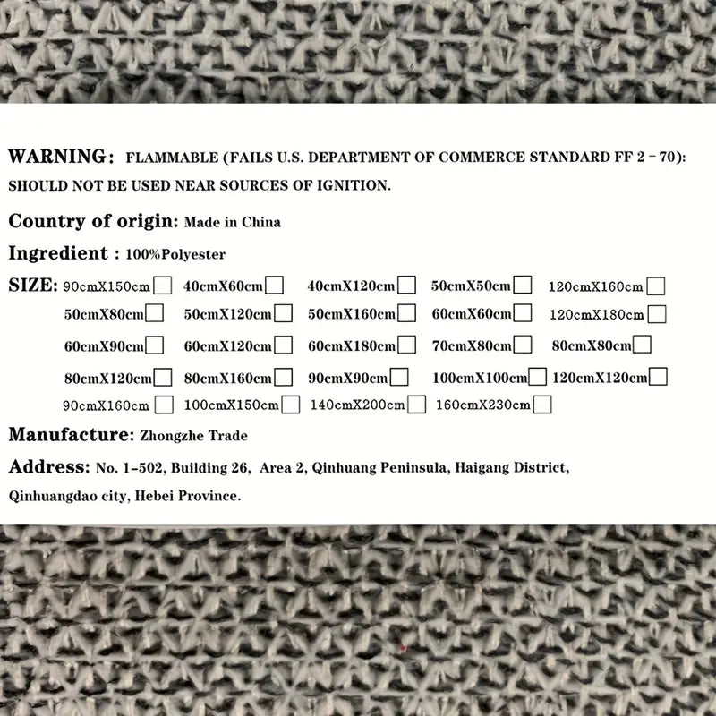 2pcs Non-slip Geometric Gray Kitchen Rugs (Various Sizes)