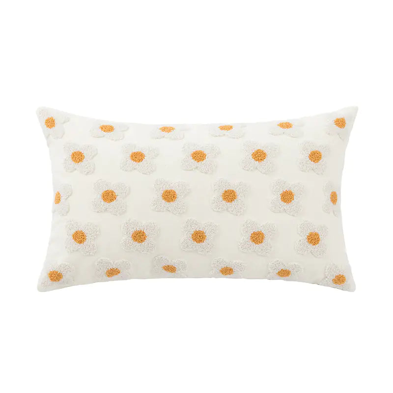 Nordic Embroidered Sofa Cushion & Lumbar Pillow – Elegant Home Decor