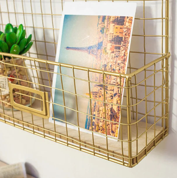 Nordic Style Iron Shelving Unit and Wall Decor