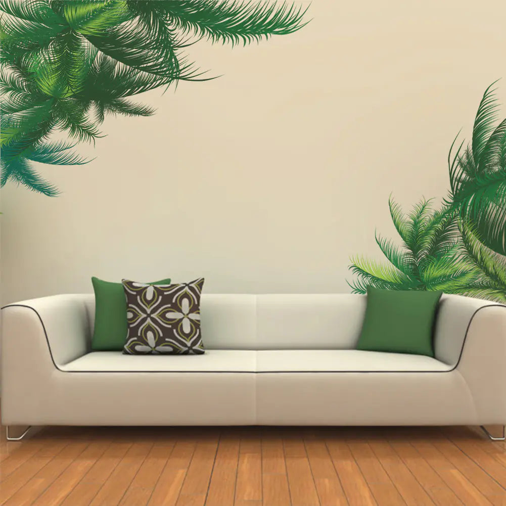 Green Leaf Wall Stickers for Bedroom and Living Room