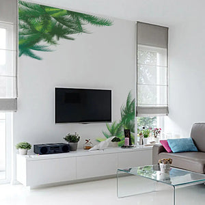 Green Leaf Wall Stickers for Bedroom and Living Room