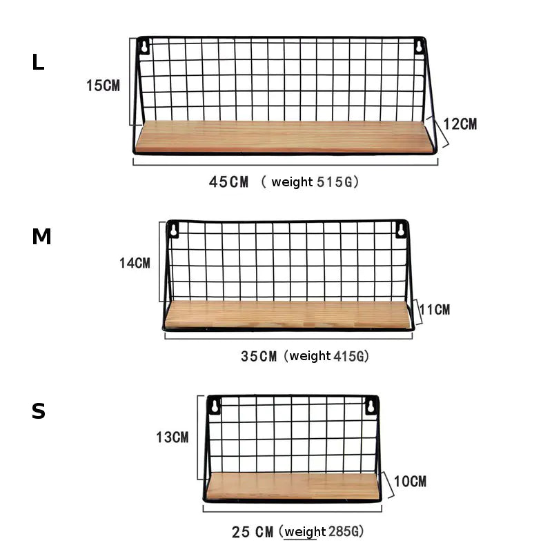 Japanese Style Wall-Mounted Iron Storage Basket