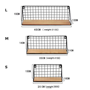 Japanese Style Wall-Mounted Iron Storage Basket