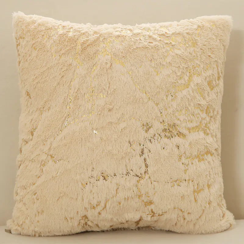 Plush Throw Pillowcase for Living Room Sofa Cushion