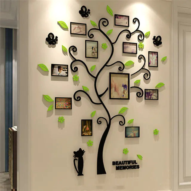 Tree Photo Wall Decal with Frame Design