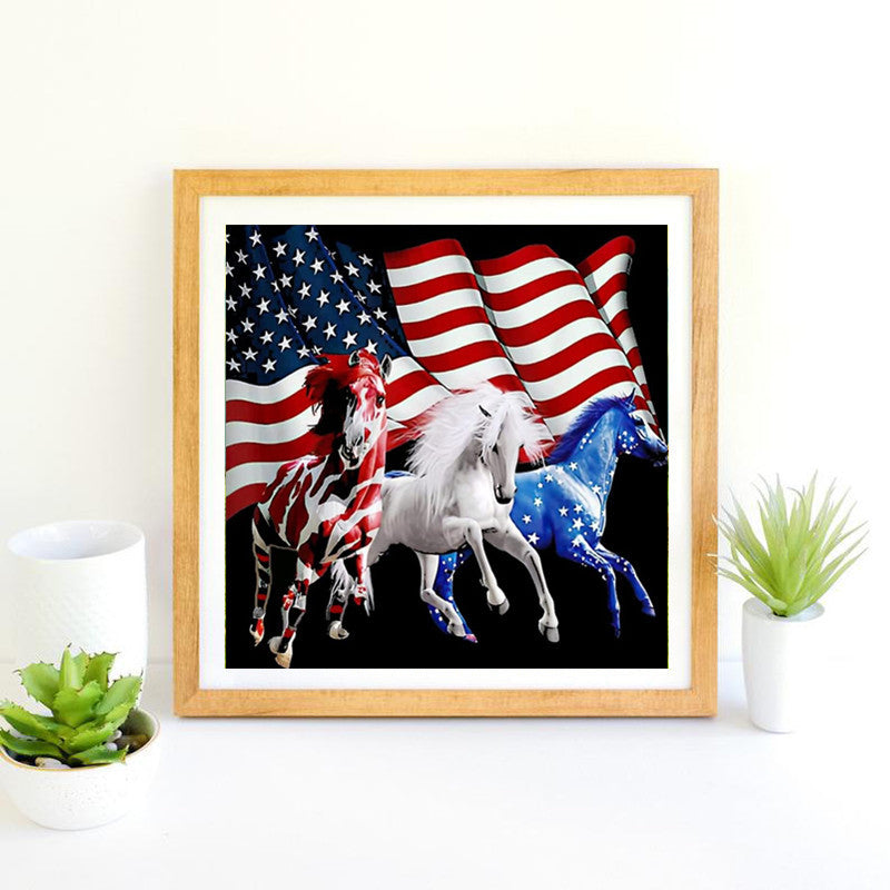 DIY Diamond Painting American Flag Wall Decor for Home