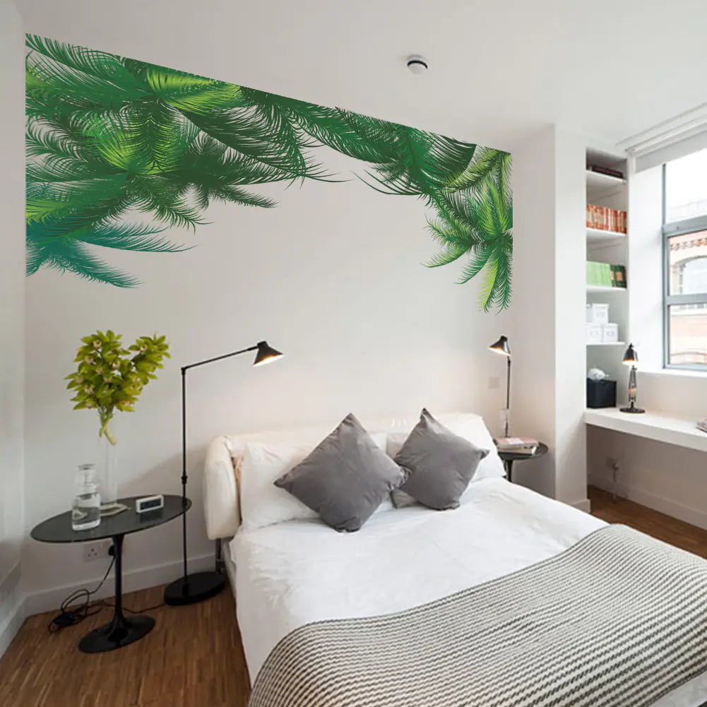 Green Leaf Wall Stickers for Bedroom and Living Room