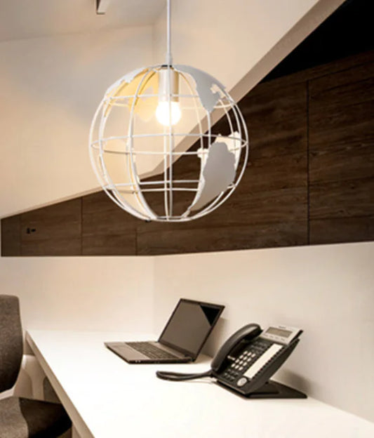 Industrial Vintage Globe Pendant Light for Dining Room
