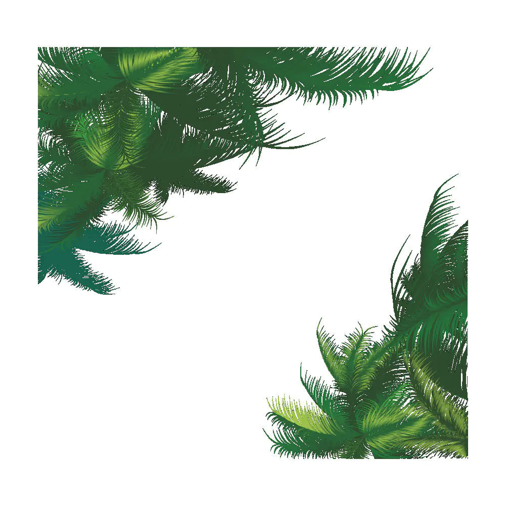 Green Leaf Wall Stickers for Bedroom and Living Room