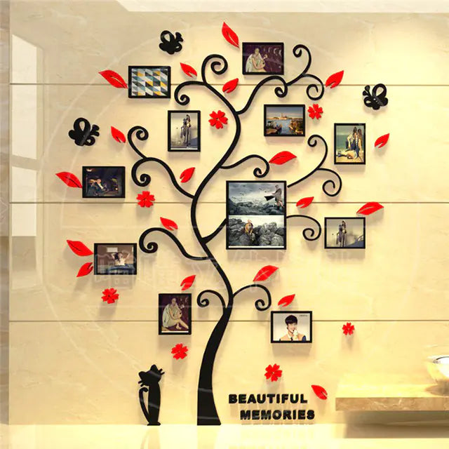 Tree Photo Wall Decal with Frame Design