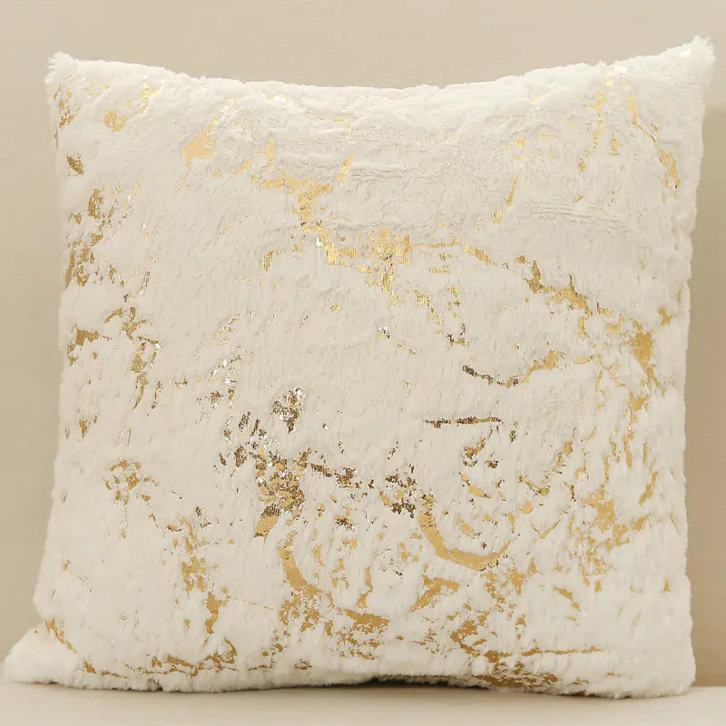 Plush Throw Pillowcase for Living Room Sofa Cushion