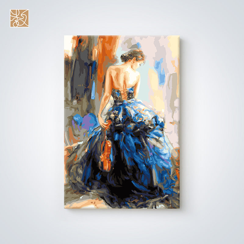 DIY Digital Oil Painting Mermaid Wall Decor (Living Room)