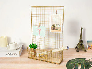 Nordic Style Iron Shelving Unit and Wall Decor