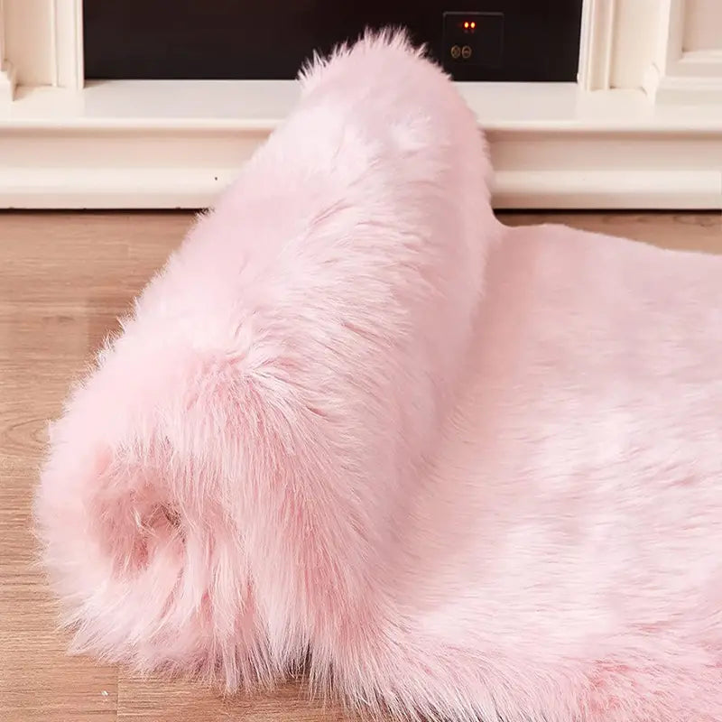 Elegant Pink Shaggy Runner Rug for Home Decor