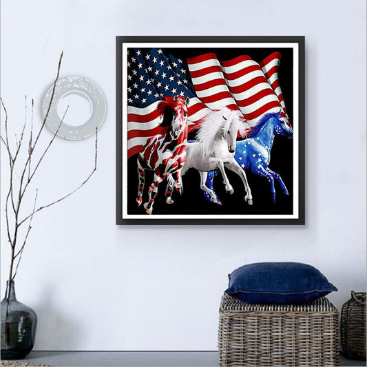 DIY Diamond Painting American Flag Wall Decor for Home