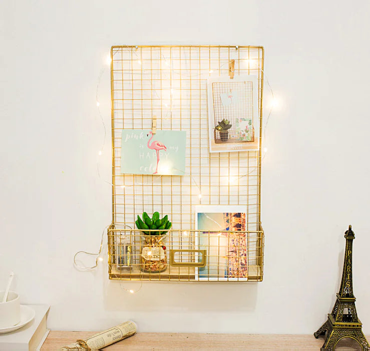 Nordic Style Iron Shelving Unit and Wall Decor