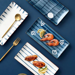 Ceramic Round Dumpling Dinner Plate for Home Use