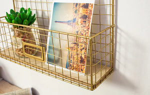 Nordic Style Iron Shelving Unit and Wall Decor