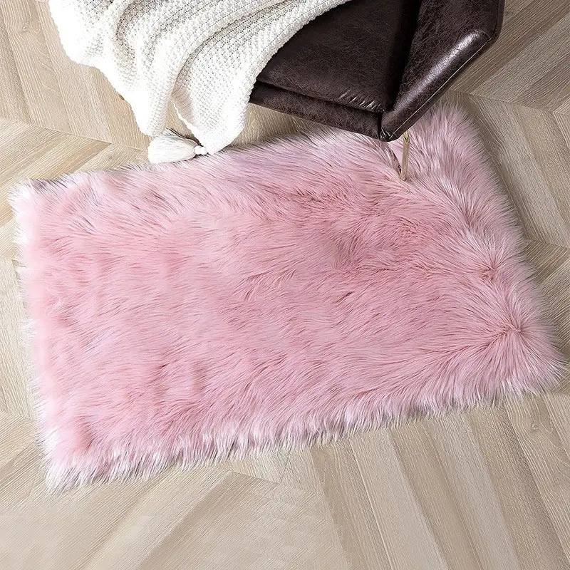 Elegant Pink Shaggy Runner Rug for Home Decor