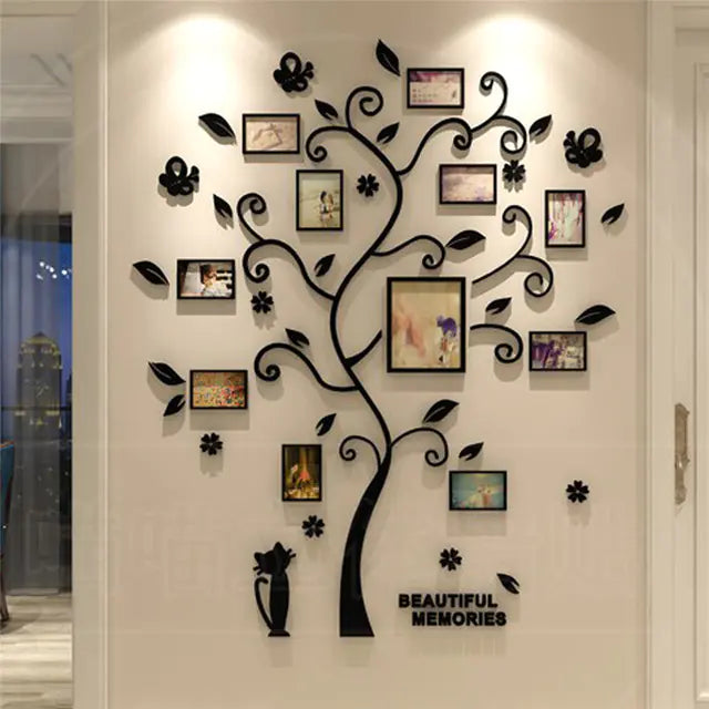 Tree Photo Wall Decal with Frame Design
