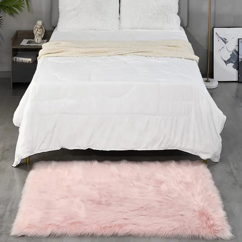 Elegant Pink Shaggy Runner Rug for Home Decor