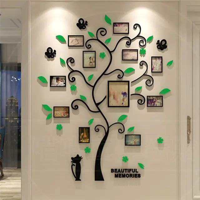 Tree Photo Wall Decal with Frame Design